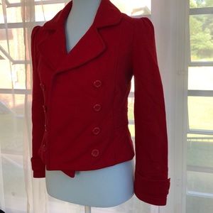 Cotton Red Blazer